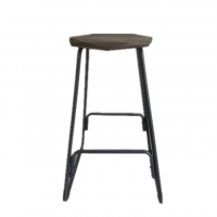 Simple and exquisite design metal bar chair durable black tall wood counter bar stool