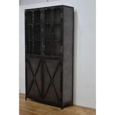 Industrial Vintage Huge Metal Wardrobe Cabinet