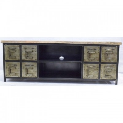 Metal Drawer Industrial Tv Stand