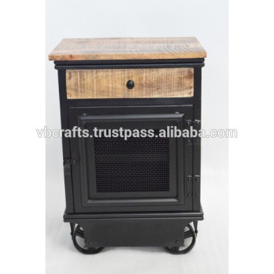 metal inustrial vintage style Bed side cabinet