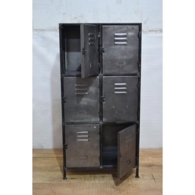 Industrial Vintage Metal Panel Big Locker Cabinet