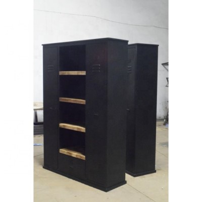 Industrial Vintage Retro Style Heavy Metal Wardrob Living Room Cabinet