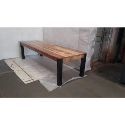 Industrial Vintage Long Size Dining Table Mango Wooden Top